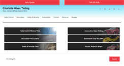Desktop Screenshot of charlotteglasstinting.com