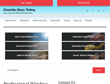 Tablet Screenshot of charlotteglasstinting.com